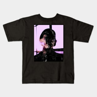 Girl, look like alien from dark sci-fi movie. Dark and beautiful. Kids T-Shirt